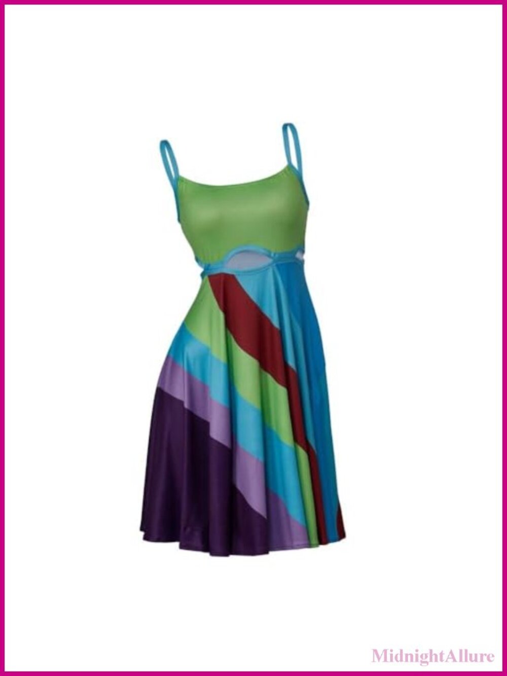 Spandex Vintage Print Backless Sleeveless Sheath Mini Dress Cut-Out Club Party